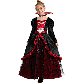 Halloween gotisk vampyrkjole kostume str. 164
