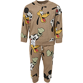 Mickey and Friends sweatsæt str. 86/92 - brun