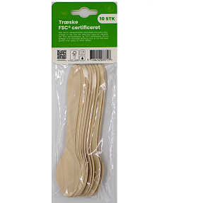 Træspiseskeer 10-pak - træ