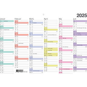 Kalender 2025 - farver