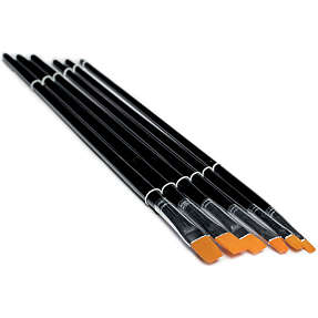 Penselsæt 6stk. syntetisk flad børste