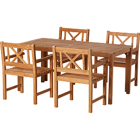 Rosenborg classic havemøbelsæt m/4 stole, teak