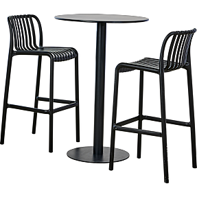 Andorra barbord med 2 Messina barstole