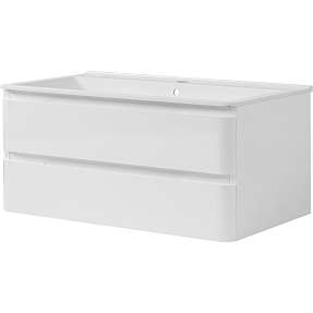 NORTIQ Miami badmøbel med vask - hvid højglans