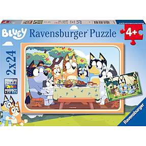 Bluey puslespil - 2x24 brikker