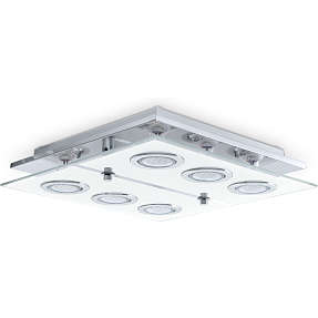 Cabo loftlampe - krom/hvid