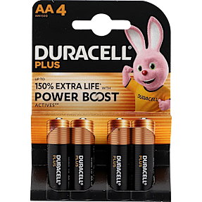 Duracell Plus Boost AA 4 batterier 4-pak