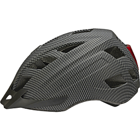 CSI cykelhjelm med lys - carbon