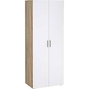 Pepe garderobeskab - egetræslook og hvid