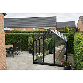 Halls Popular 86 drivhus inkl. sokkel - sort