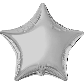 Salling folieballon stjerne Ø: 45 cm - hvid