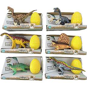 Scoop dinosaur og dinoæg med lille dino i æg - flere varianter - assorteret