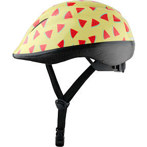 SCO børnecykelhjelm – gul med vandmeloner