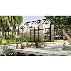 Uranus 9900 drivhus inkl. sokkel - sort