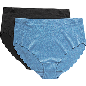 VRS dame 2-pak maxi trusser str. M - blå/sort