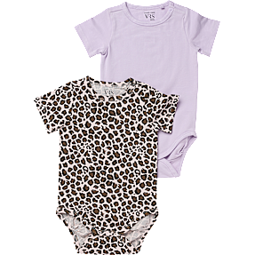VRS baby 2-pak body str. 92 - brun/lilla