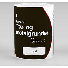 Tendens træ- og metalgrunder 2,5 liter - hvid