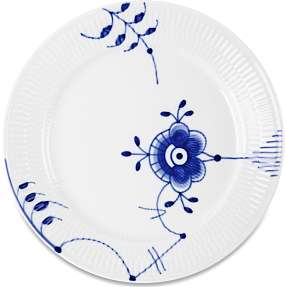 Royal Copenhagen Blå Mega Riflet tallerken