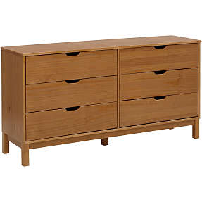Pilou kommode med 6 skuffer - trælook