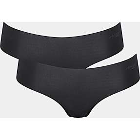 Sloggi dame 2-pak hipster micro str. S - sort