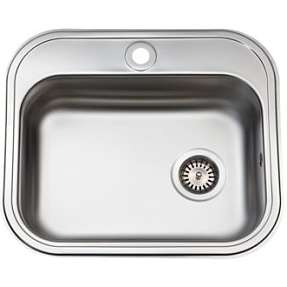 Intra Juvel køkkenvask 480x340 mm med hanehul og strainer til nedfældning mat BMK480B1