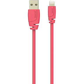 Sinox Pro USB-A til lightning kabel - pink