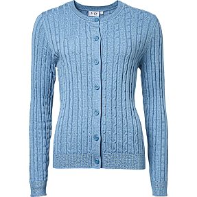 VRS dame cardigan str. L - blå