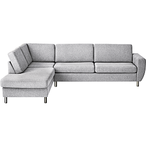 Rom Nordic venstrevendt open-end sofa - lysegrå