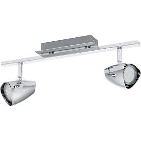 Cobera LED 2-spotskinne  - krom