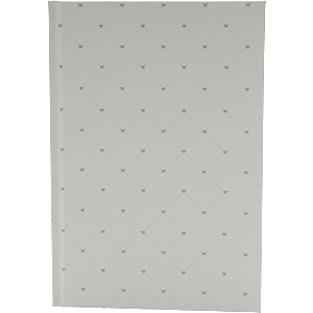 Danpen notesbog A5 - hjerter/off white