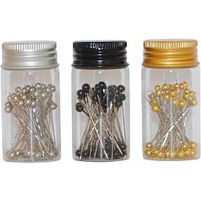 Nipsenåle 60 stk. i glasdåse – flere varianter – assorteret