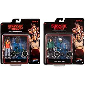 Stranger Things figur med cykel - flere varianter - assorteret