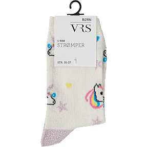 VRS børne strømper str. 35/37 - beige