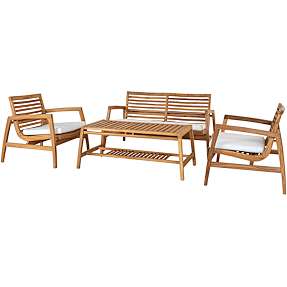 Loungesæt m. hynder - teak