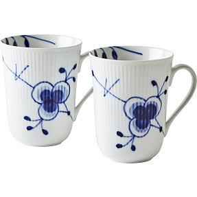 Royal Copenhagen Blå Mega Riflet krus (33cl)