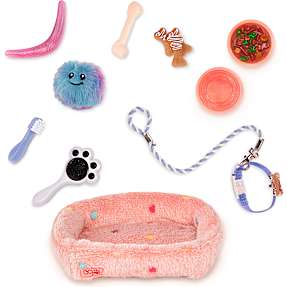 Our Generation hundekurv og tilbehør<BR>