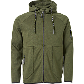 VRS herre hoodie str. L - mørkegrøn