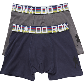 CR7 teen 2-pak boxershorts str. 7-9 år - sort/grå