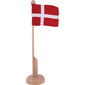 Bordflag med træfod H: 25 cm - Dannebrog
