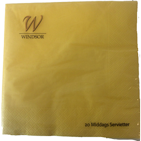 Windsor påskeservietter 40x40 cm 20-pak - gul