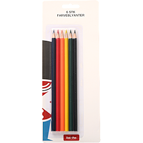 Danpen farveblyanter 6 stk. - multifarvet