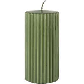 Windsor rillet bloklys 5,8x12 cm - Olivengrøn