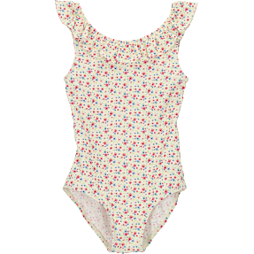 VRS børne badedragt str. 98/104 - råhvid