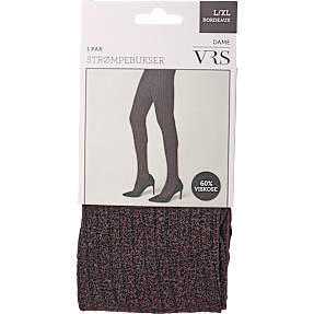 VRS dame strømpebukser str. S/M - bordeaux