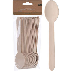 Træspiseske 16,5 cm 20-pak