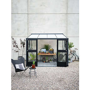 Juliana Veranda vægdrivhus - Antracit