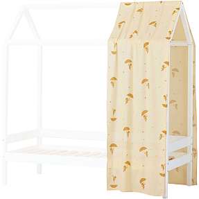 Hoppekids Ole Lukøje forhæng til husseng 70x160 cm - Gul