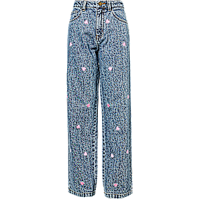 VRS teen jeans wide str. 152 - blå