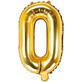 Folieballon "O" 33 cm - flere varianter - assorteret