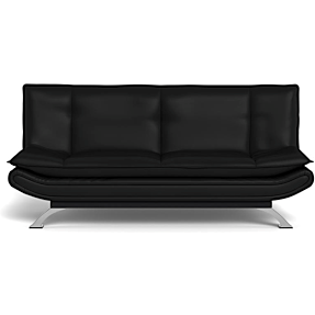 Faith sovesofa - sort læderlook